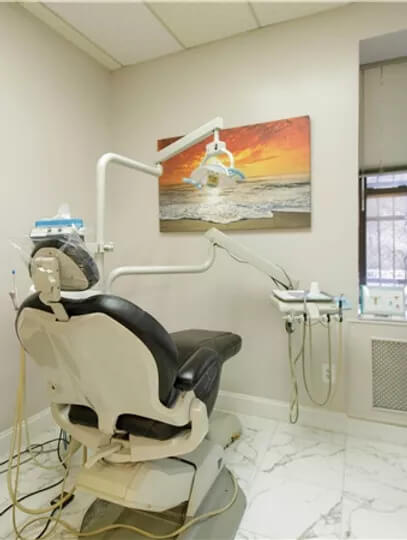 operating room with dental chair
