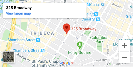 map to The Tribeca Dentist in New York
